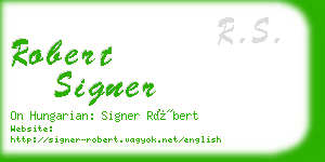 robert signer business card